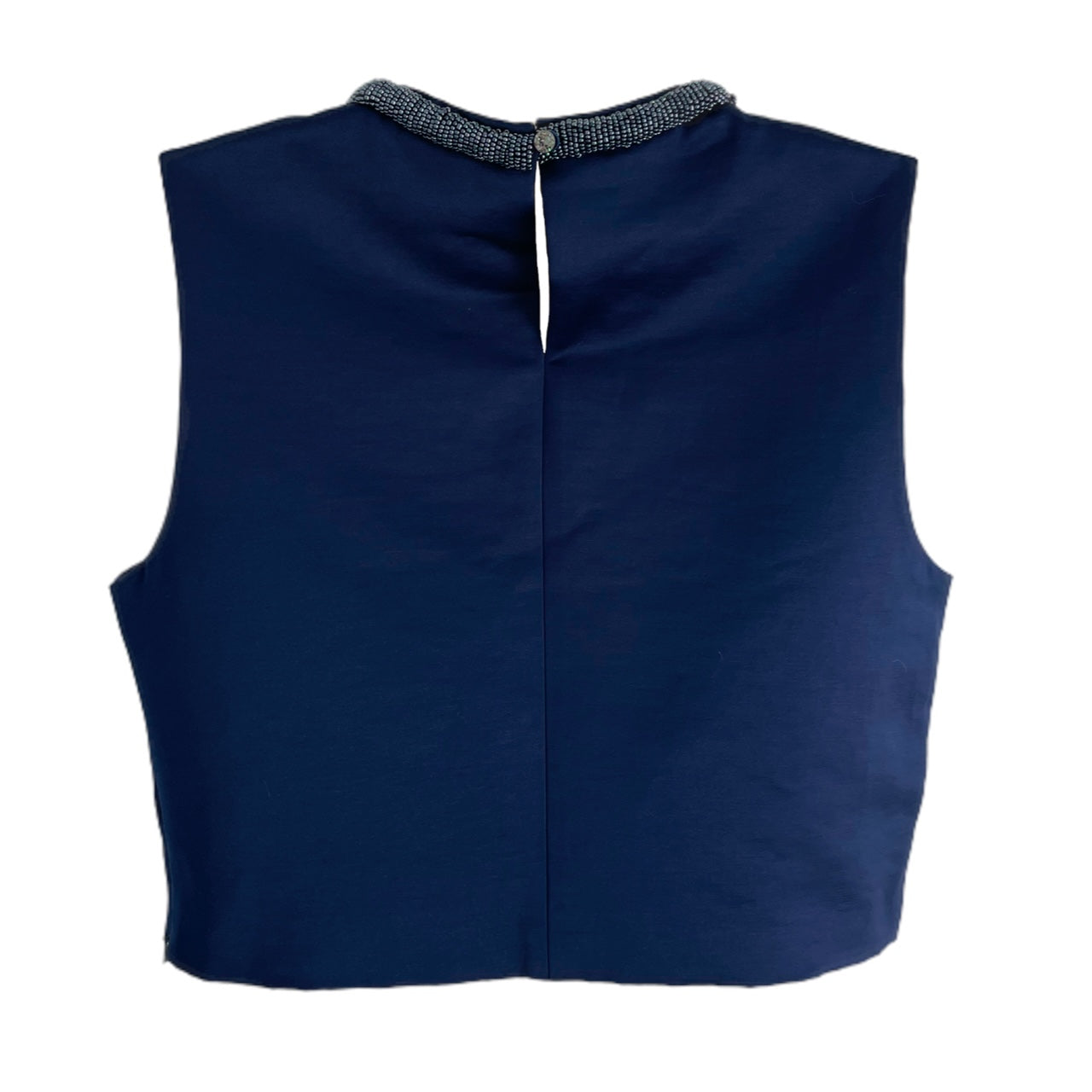 Blusa sin mangas azul marino adornada de Ted Baker
