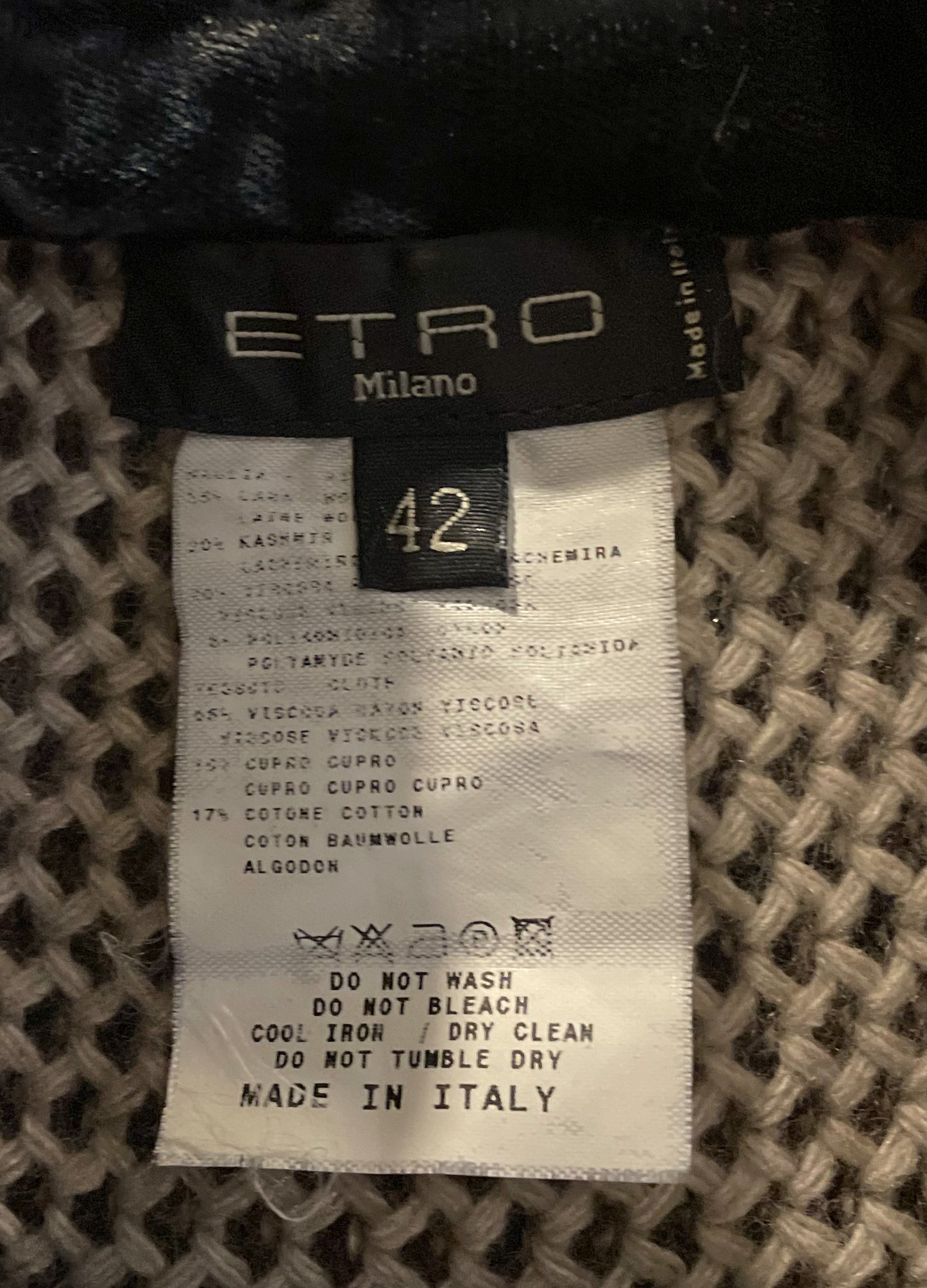 Etro Cashmere & Wool Blend Open Cardigan