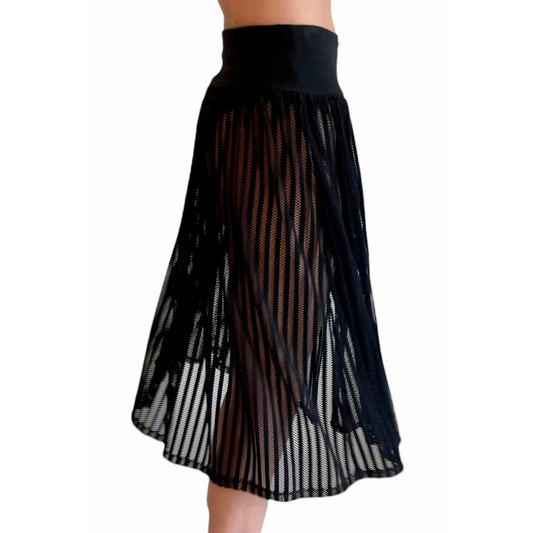 Falda de malla transparente de Zara