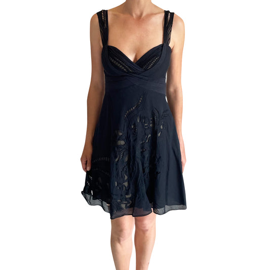 Karen  Millen Navy & Black Dress