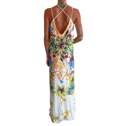 Forever Unique Tropical Print Maxi Dress