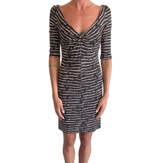 Diane Von Furstenberg Silk Chain Print Dress