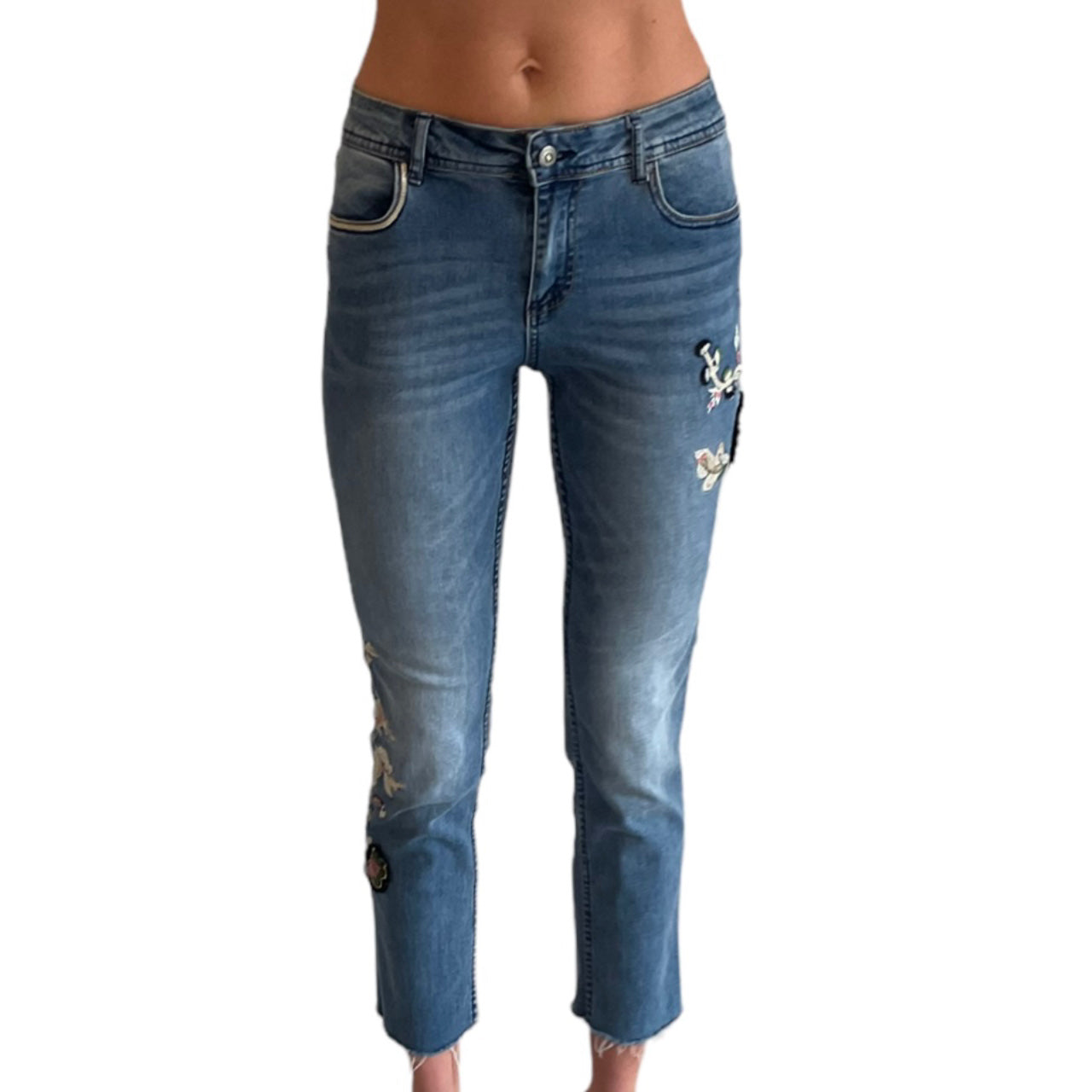 Desigual Embroidered Jeans