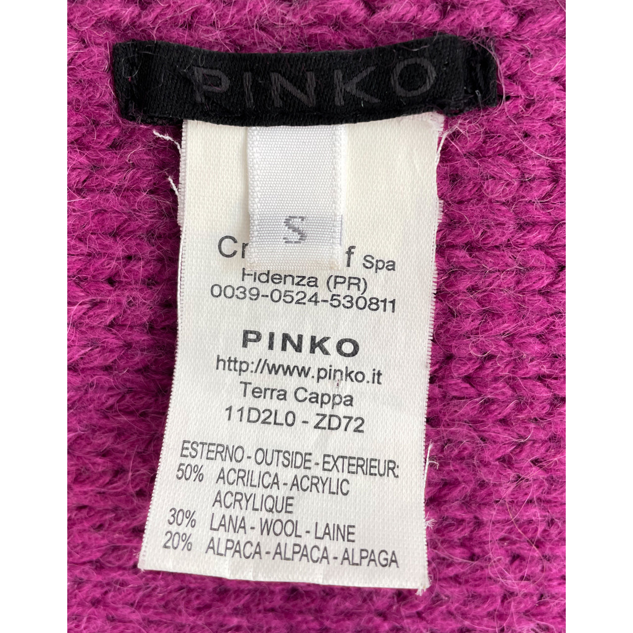 Pinko Alpaca Wool Blend Open Cardigan