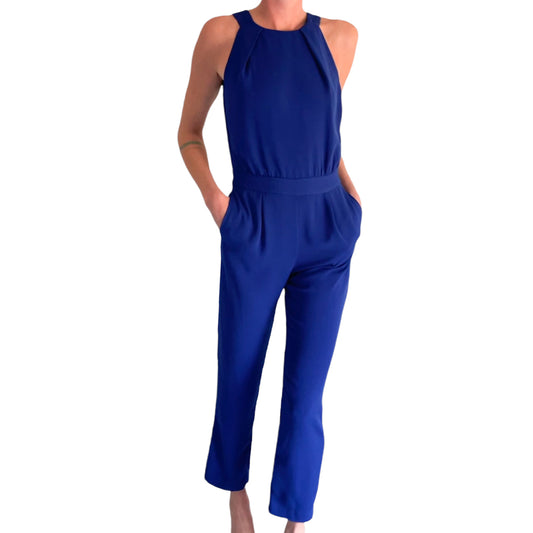 Zara Blue Backless Jumpsuit