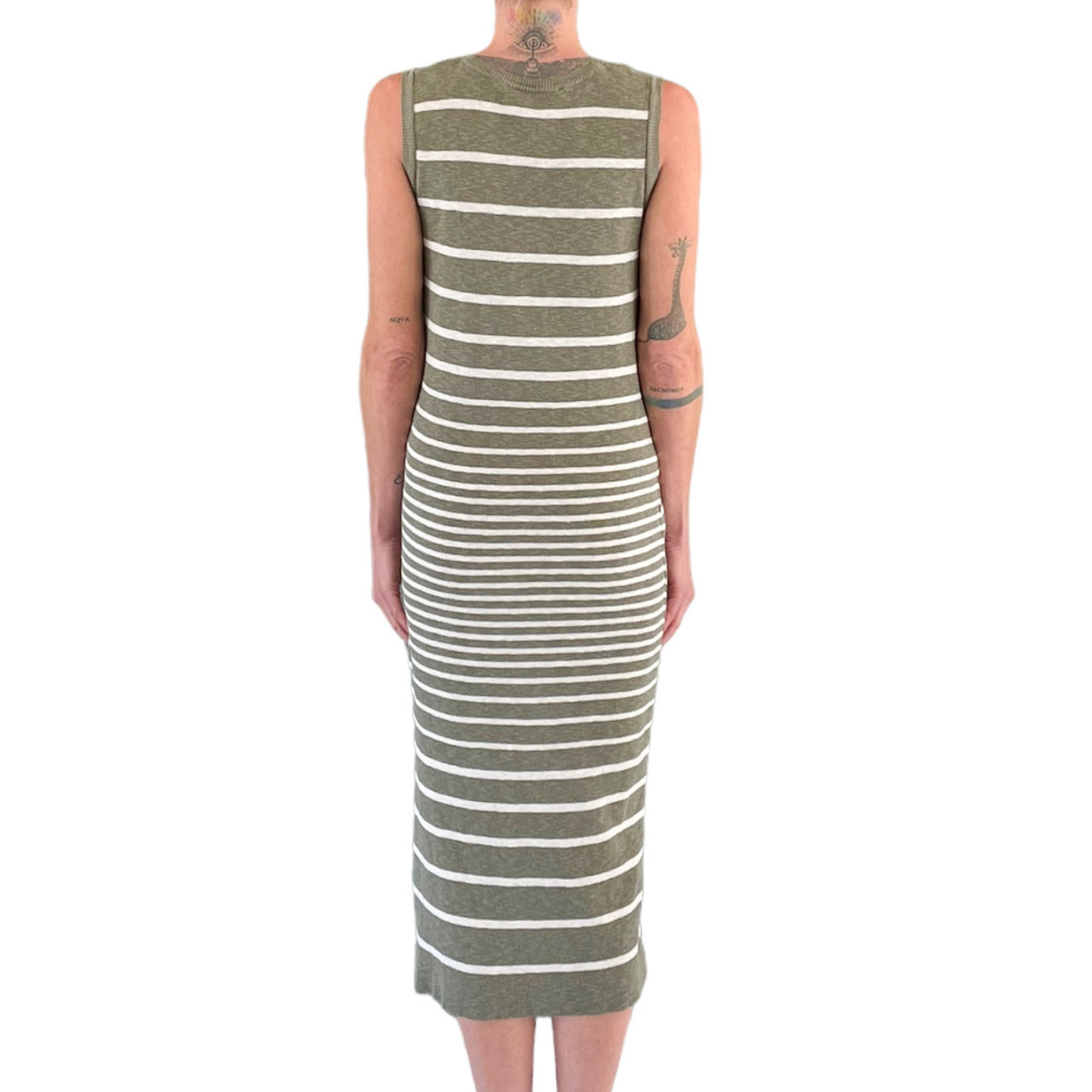 M&S Striped Sleevelees Dress