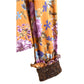 Dolce & Gabbana Orange Silk Floral Ruffle Shirt