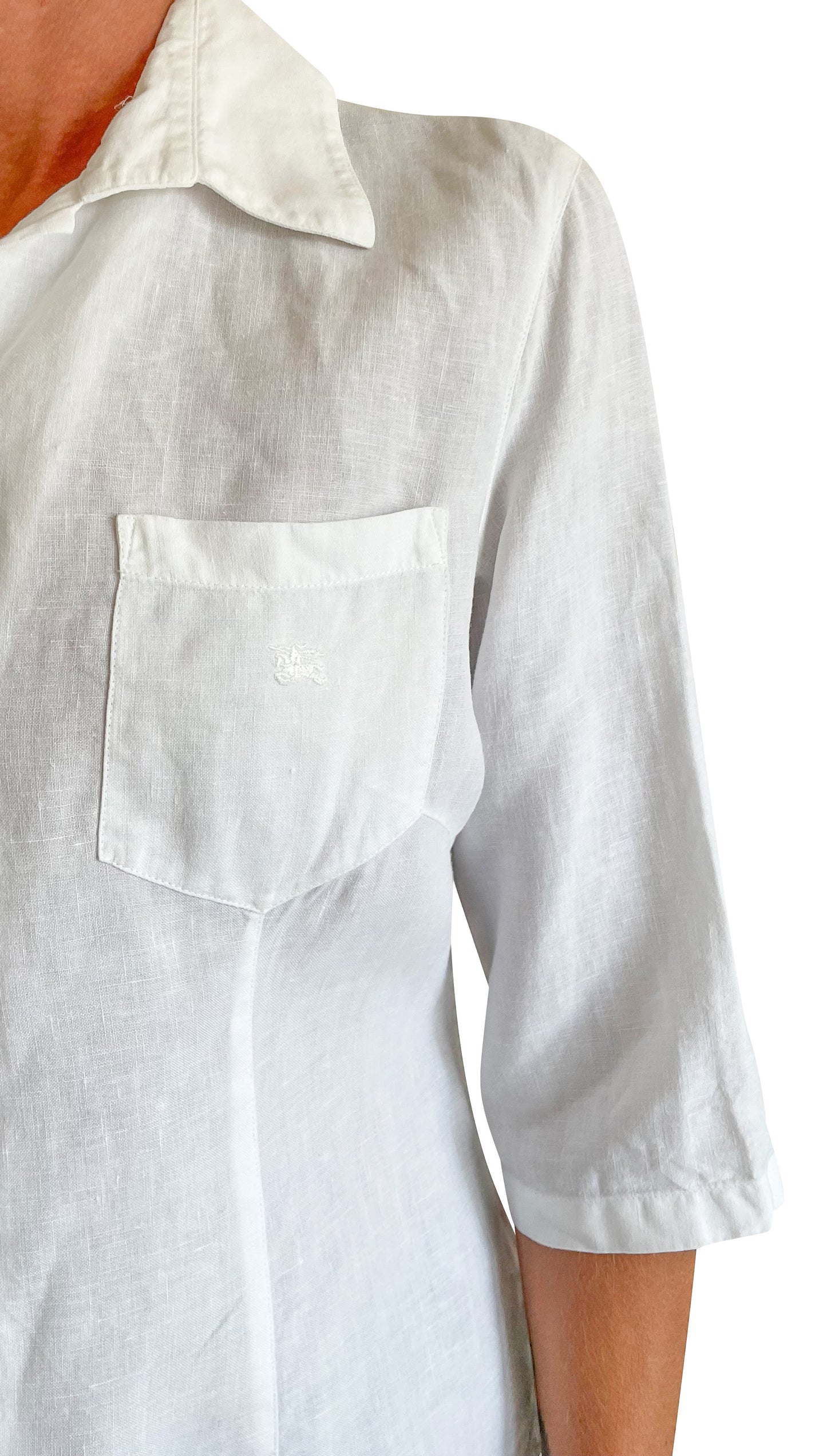 Camisa de lino blanca Burberry