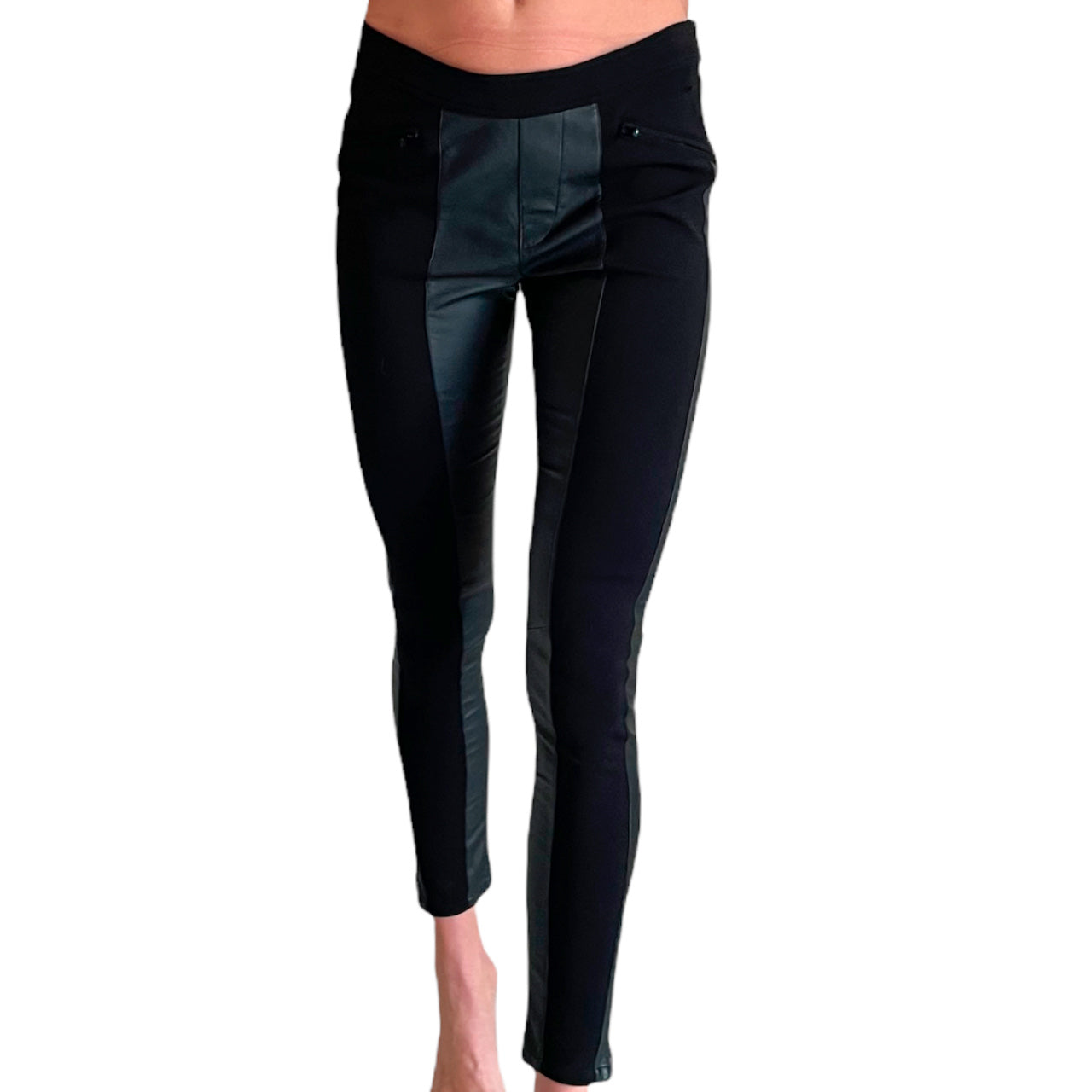 Leggings con panel de cuero sintético de Calvin Klein Jeans