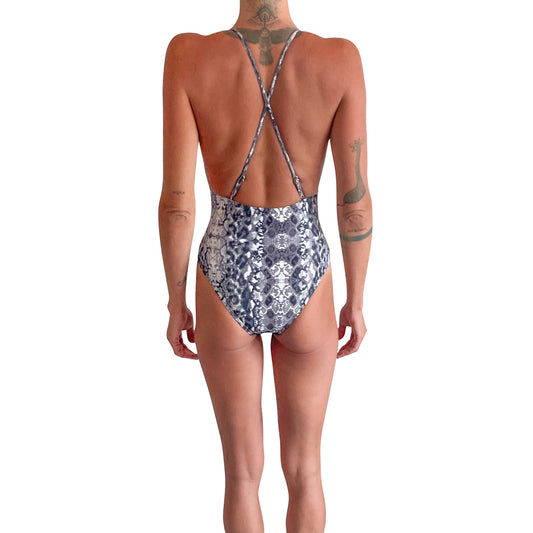 Pretty Little Thing Snakeprint Cut Out Swimsuit